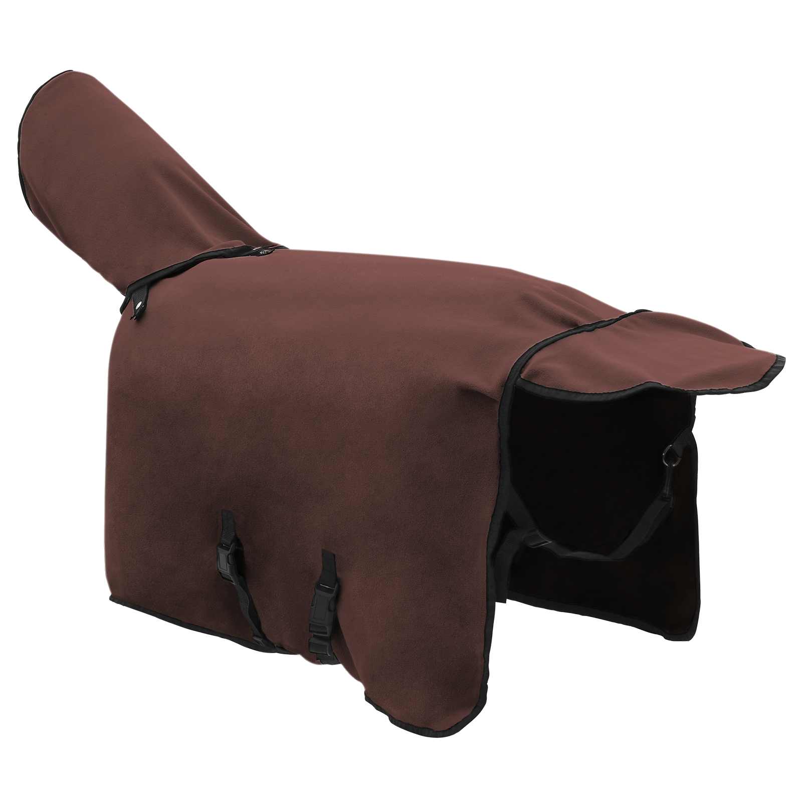 Coperta per Cavalli Marrone Scuro Completo 105 cm Poliestere