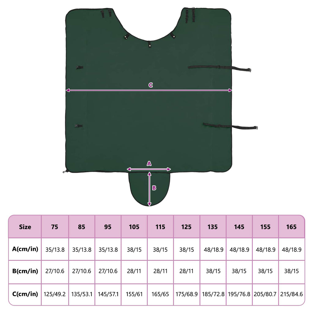 Coperta per Cavalli Verde scuro completo 145 cm Poliestere