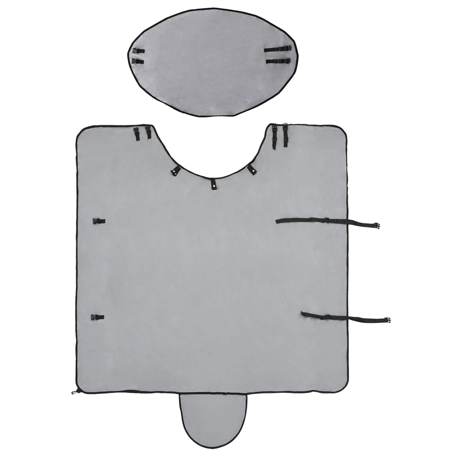 Coperta per Cavalli Grigio chiaro e rosa completo 115 cm