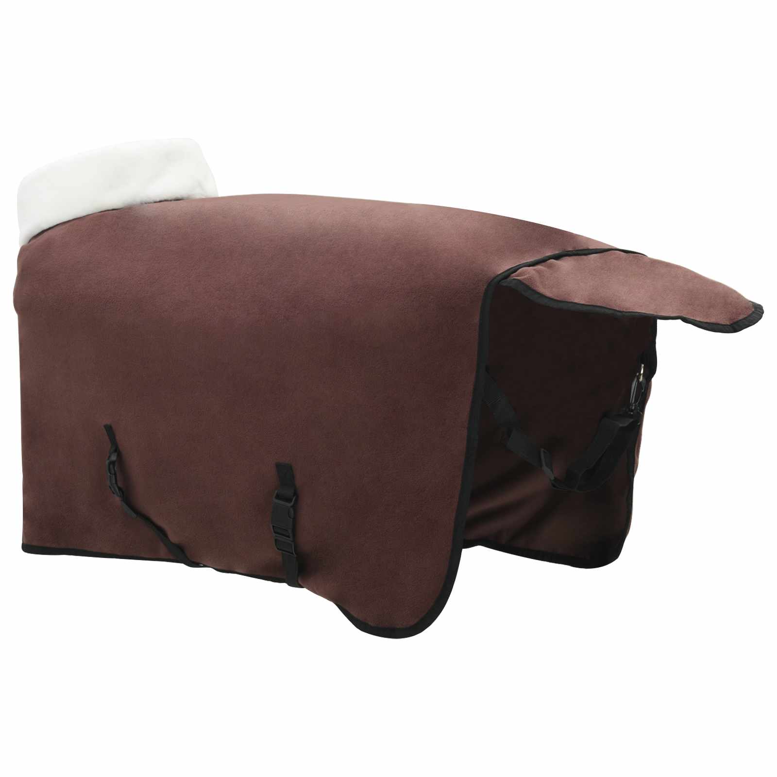 Coperta per Cavalli Marrone Scuro Completo 85 cm Felpa in pile