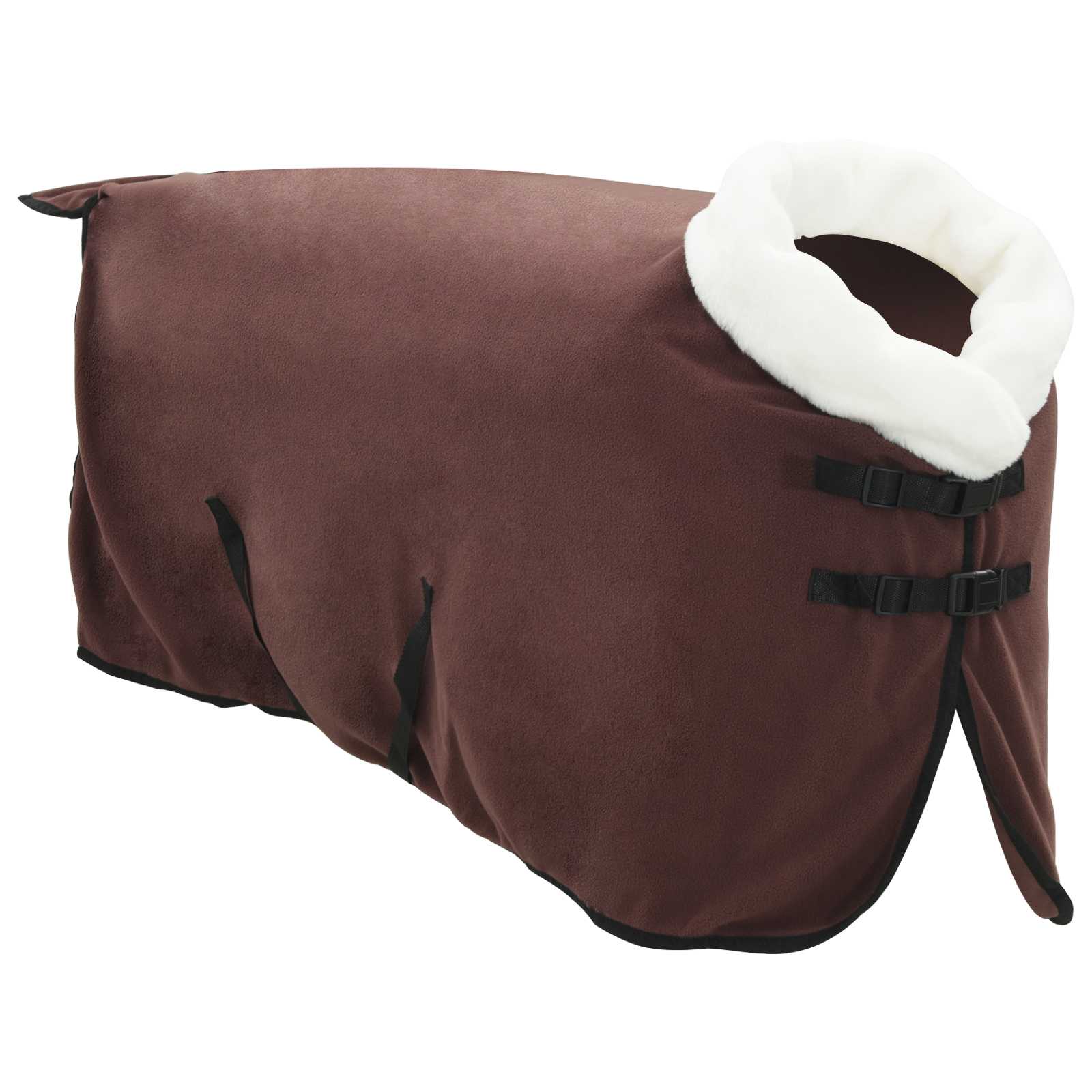 Coperta per Cavalli Marrone Scuro Completo 95 cm Felpa in pile