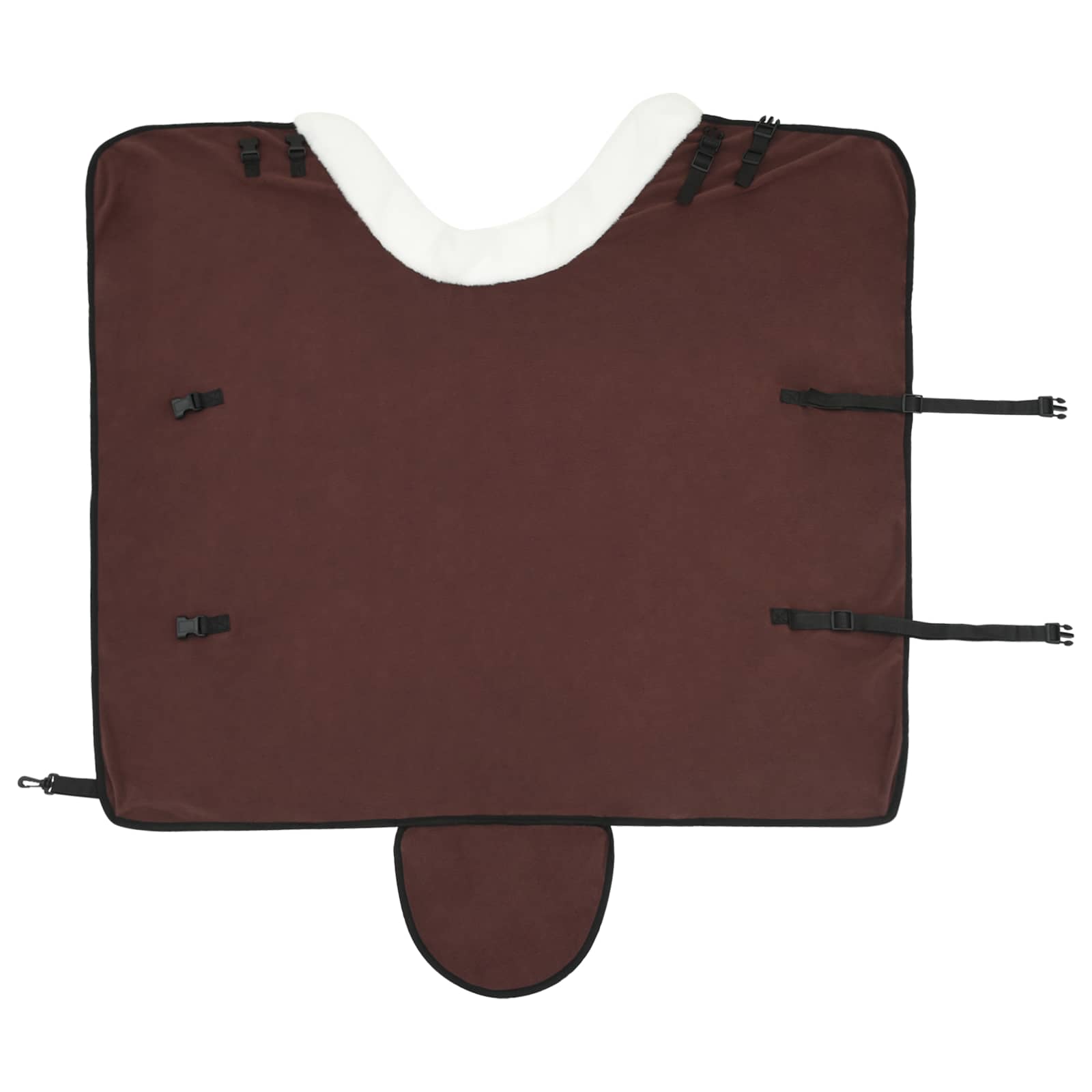 Coperta per Cavalli Marrone Scuro Completo 95 cm Felpa in pile