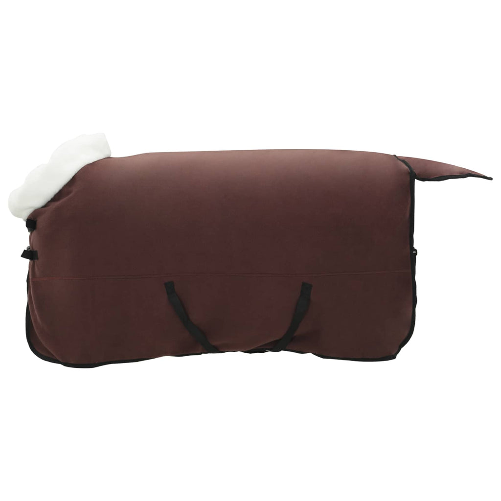 Coperta per Cavalli Marrone Scuro Completo 125 cm Felpa in pile
