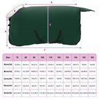 Coperta per Cavalli Verde scuro completo 165 cm Felpa in pile