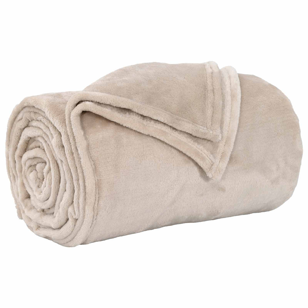 Coperta Beige 220 x 240 cm Panno