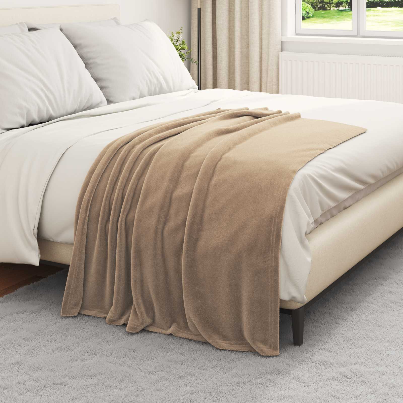 Coperta Cammello 130 x 150 cm Panno
