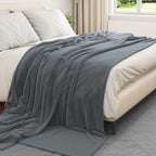 Coperta Grigio scuro 220 x 240 cm Panno