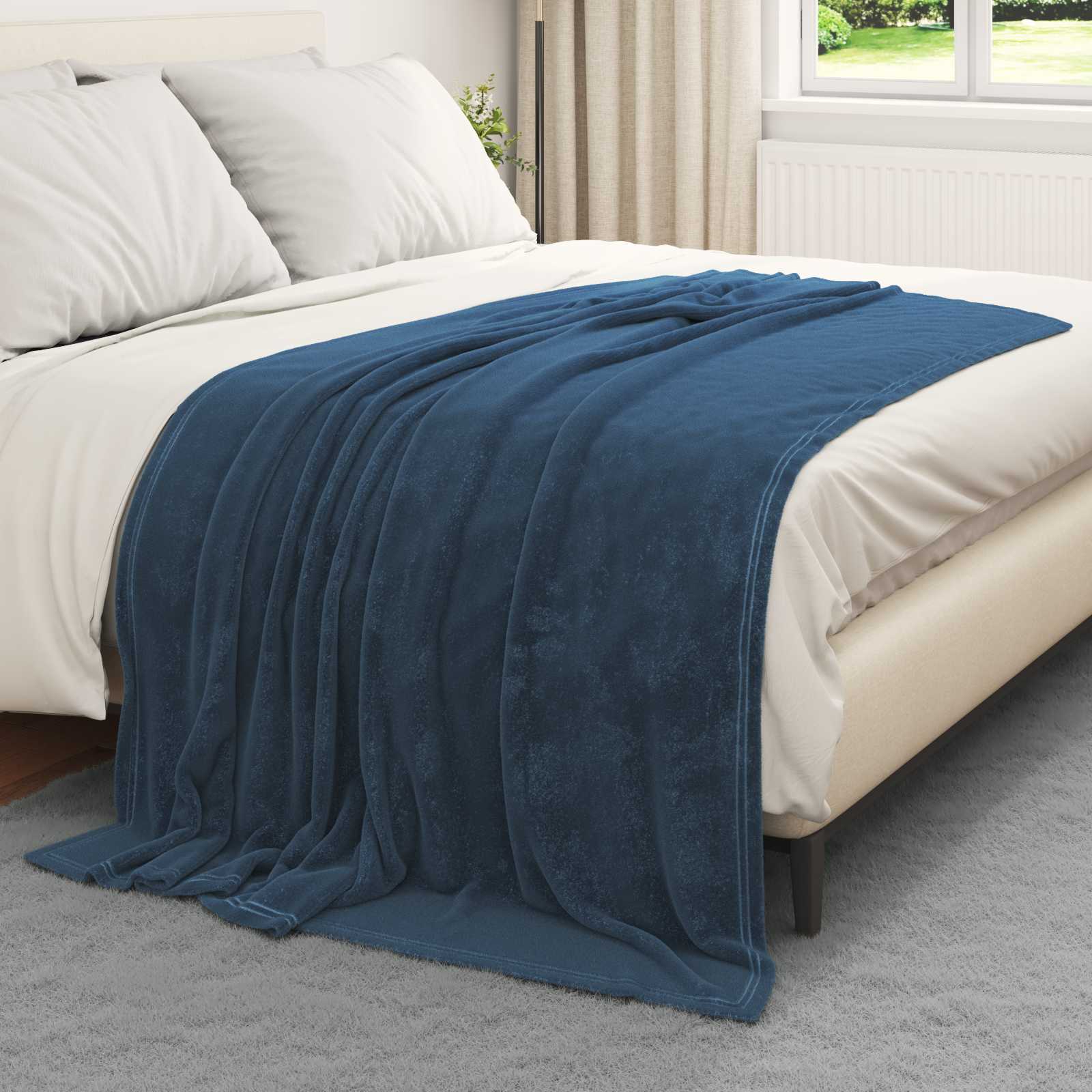 Coperta Blu navy 150 x 200 cm Panno