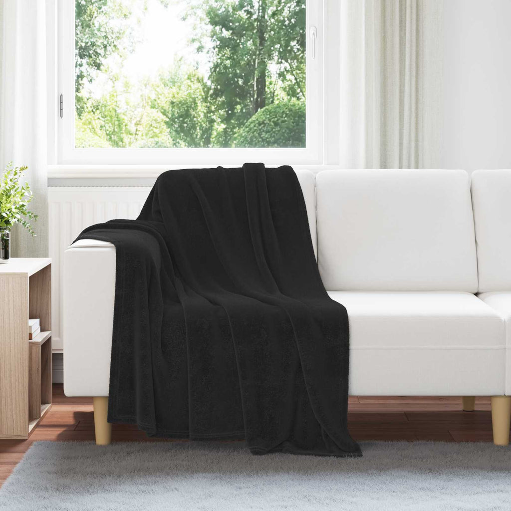 Coperta Nero 130 x 150 cm Panno