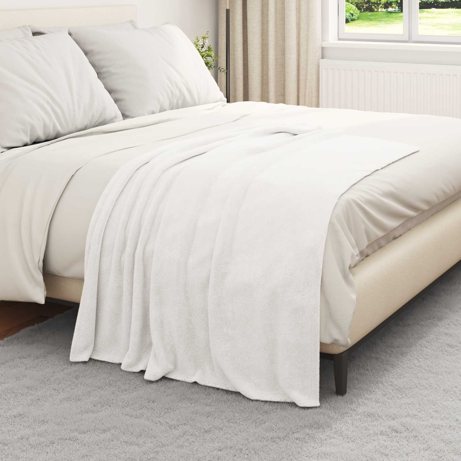 Coperta Bianco 130 x 150 cm Panno