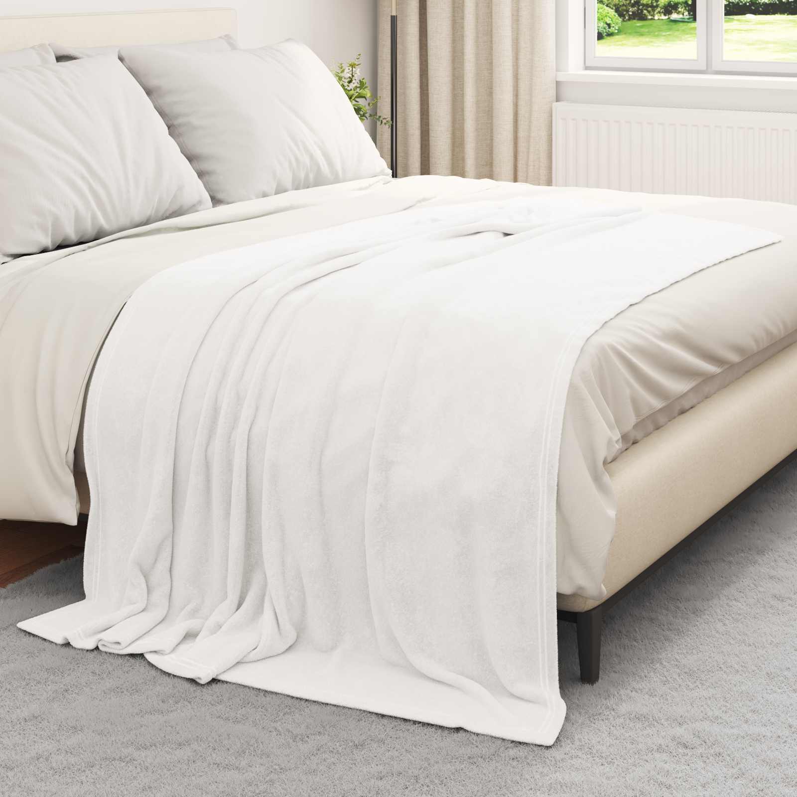 Coperta Bianco 150 x 200 cm Panno