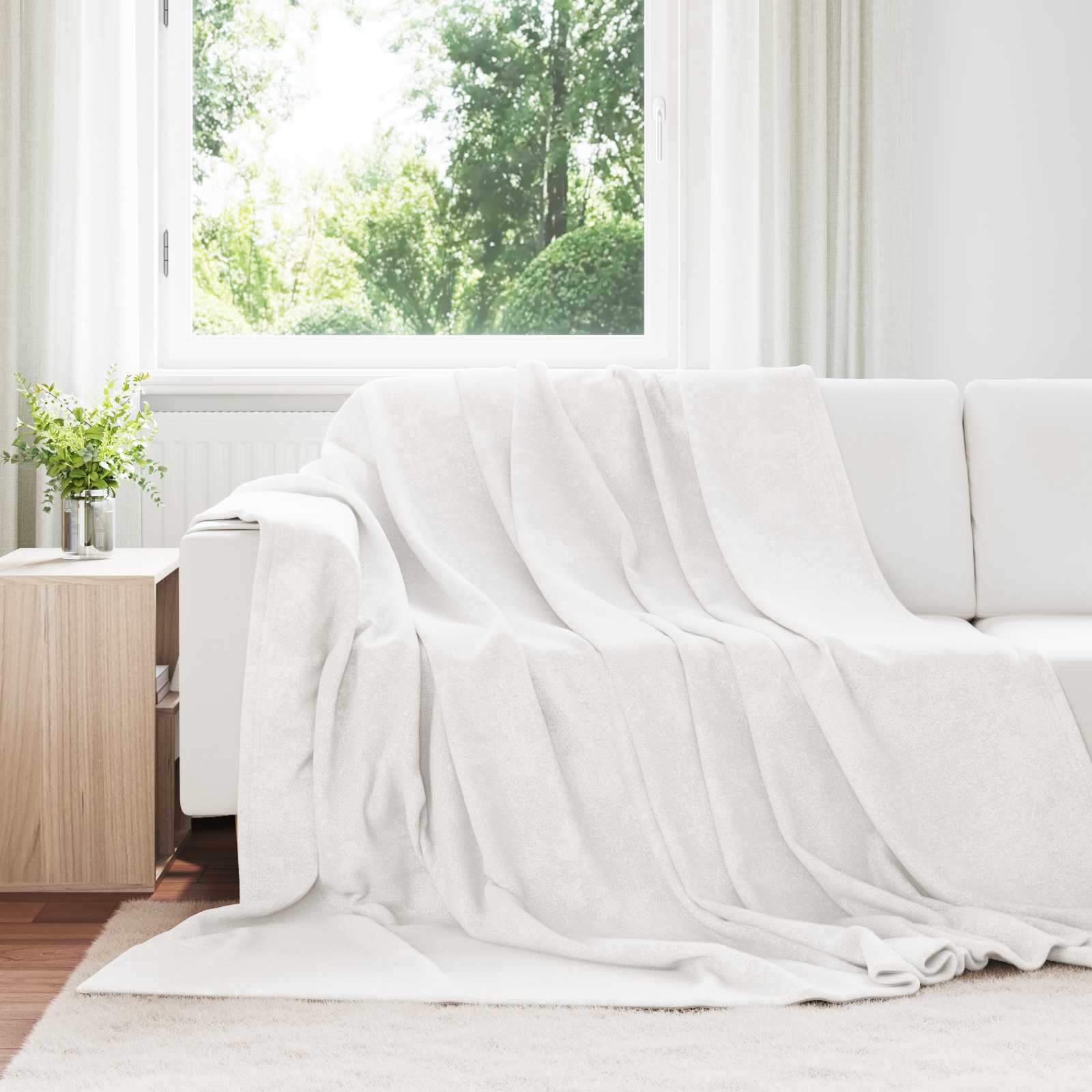 Coperta Bianco 240 x 270 cm Panno