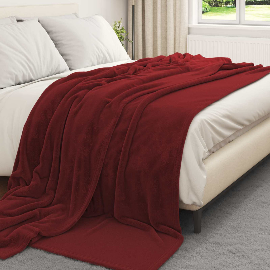Coperta Rosso Bordeaux 220 x 240 cm Panno