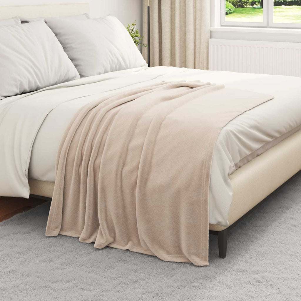 Coperte da Pile 6 pcs Beige 130 x 150 cm Panno