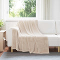 Coperte da Pile 6 pcs Beige 150 x 200 cm Panno