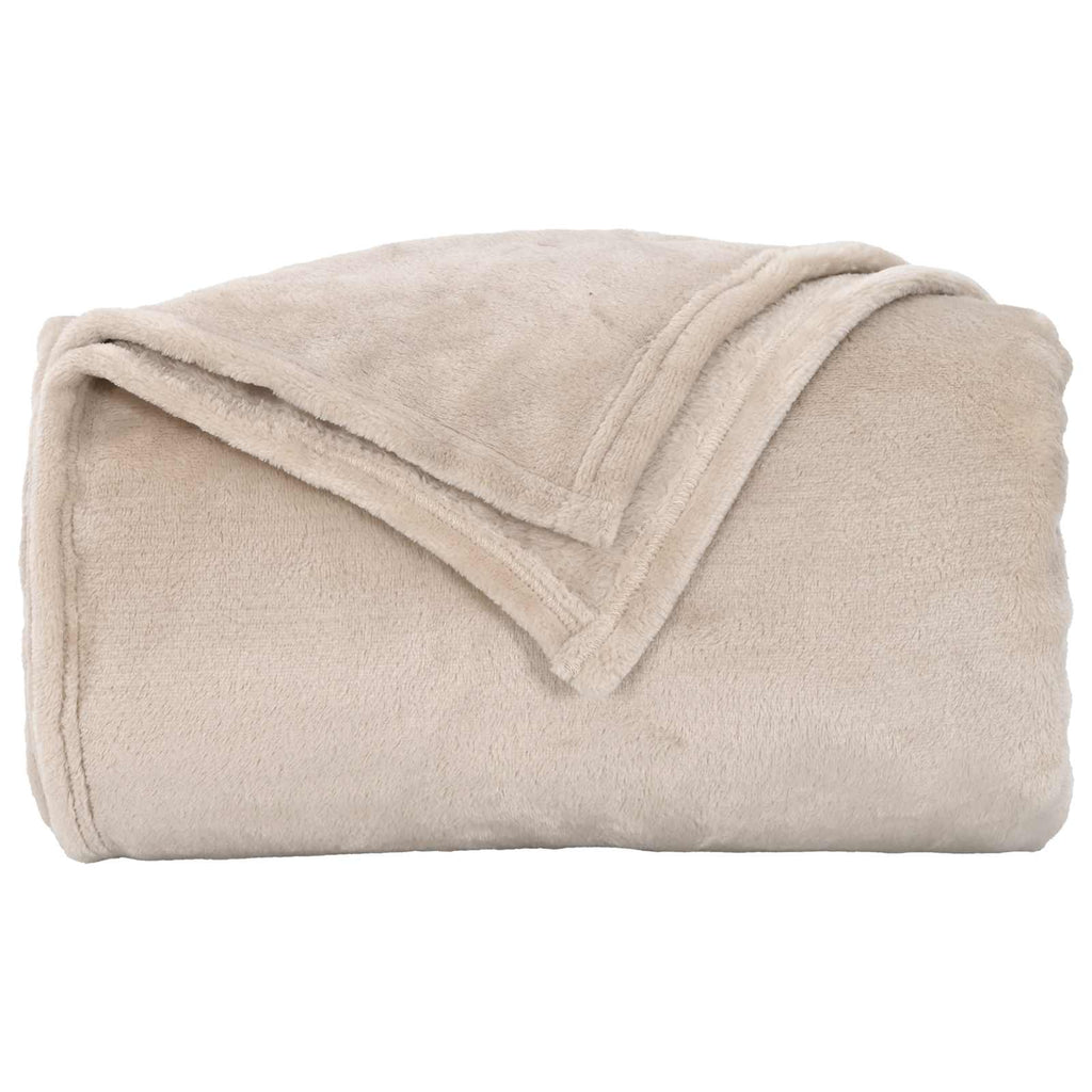 Coperte da Pile 6 pcs Beige 150 x 200 cm Panno