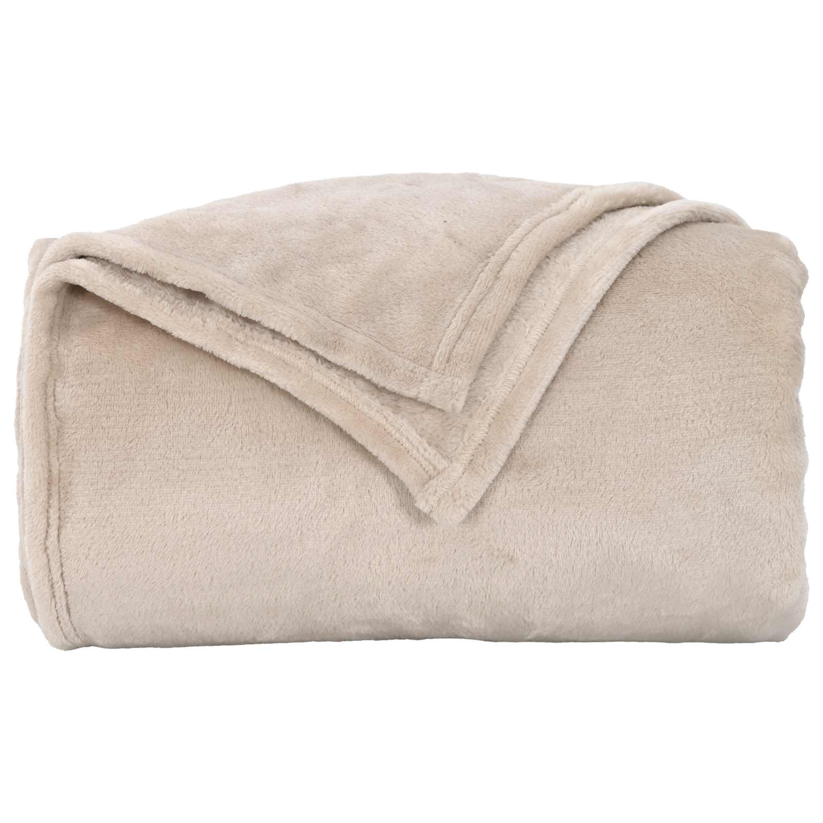 Coperte da Pile 6 pcs Beige 240 x 270 cm Panno