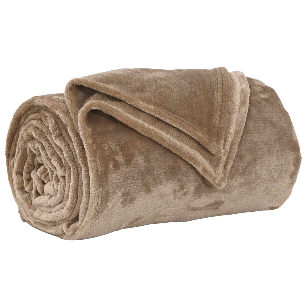 Coperte da Pile 6 pcs Cammello 150 x 200 cm Panno