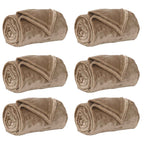Coperte da Pile 6 pcs Cammello 240 x 270 cm Panno