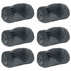 Coperte da Pile 6 pcs Grigio scuro 130 x 150 cm Panno