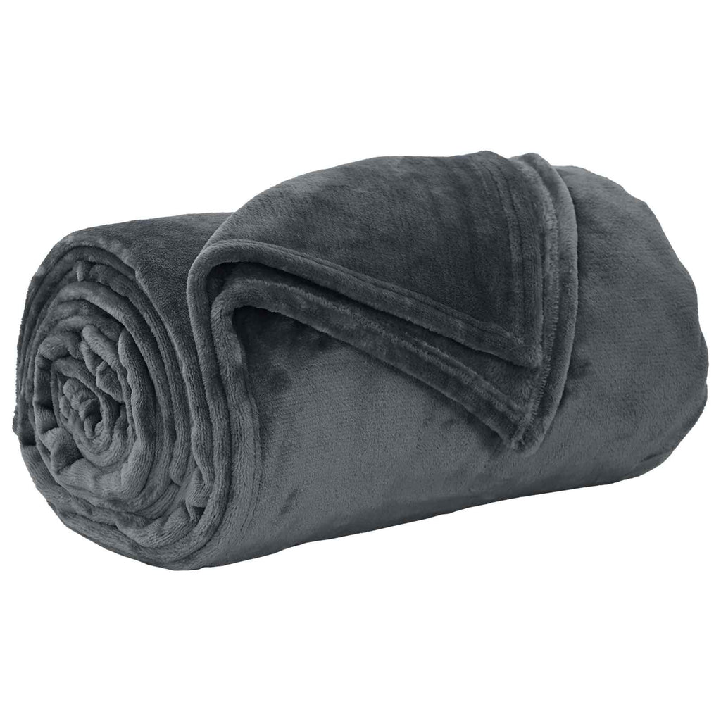 Coperte da Pile 6 pcs Grigio scuro 130 x 150 cm Panno