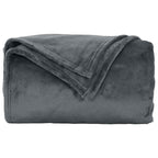 Coperte da Pile 6 pcs Grigio scuro 130 x 150 cm Panno