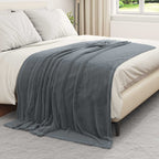 Coperte da Pile 6 pcs Grigio scuro 150 x 200 cm Panno