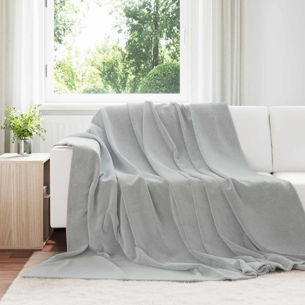 Coperte da Pile 6 pcs Grigio 240 x 270 cm Panno