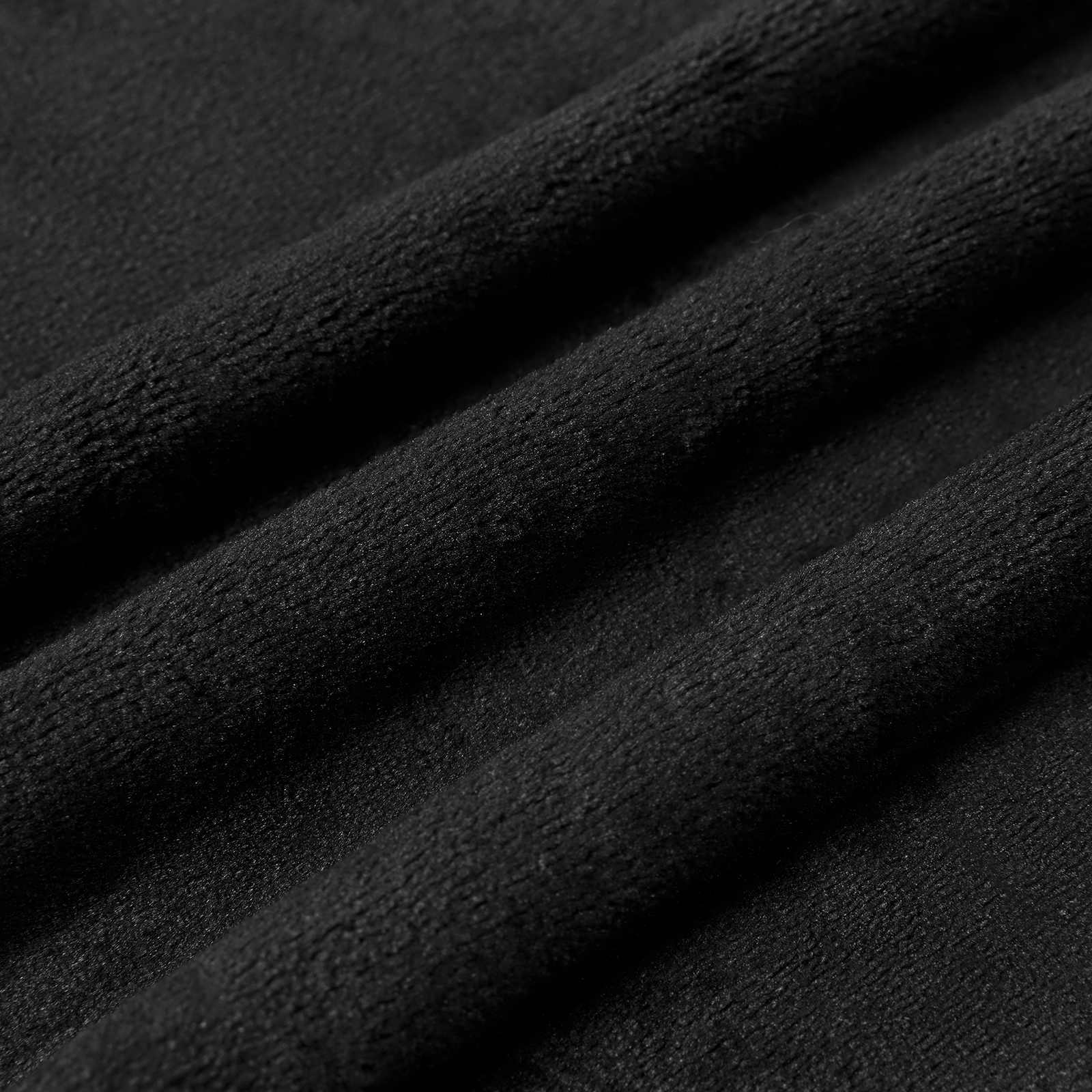 Coperte da Pile 6 pcs Nero 150 x 200 cm Panno