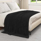 Coperte da Pile 6 pcs Nero 150 x 200 cm Panno