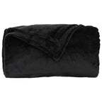 Coperte da Pile 6 pcs Nero 150 x 200 cm Panno