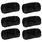 Coperte da Pile 6 pcs Nero 220 x 240 cm Panno