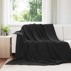 Coperte da Pile 6 pcs Nero 240 x 270 cm Panno