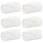 Coperte da Pile 6 pcs Bianco 150 x 200 cm Panno