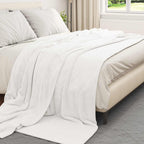 Coperte da Pile 6 pcs Bianco 220 x 240 cm Panno