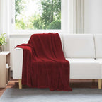 Coperte da Pile 6 pcs Rosso Bordeaux 130 x 150 cm Panno