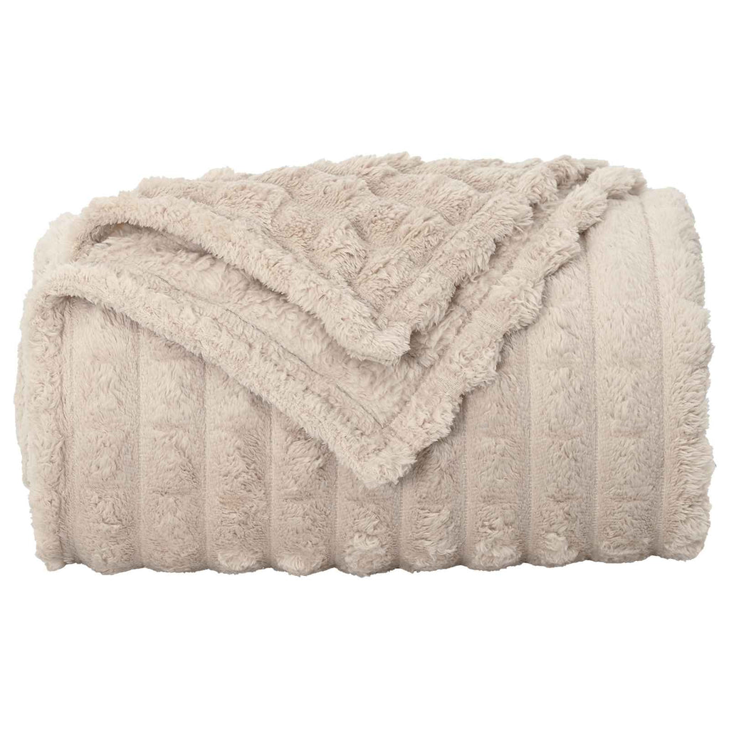 Coperta Beige 240 x 220 cm Panno