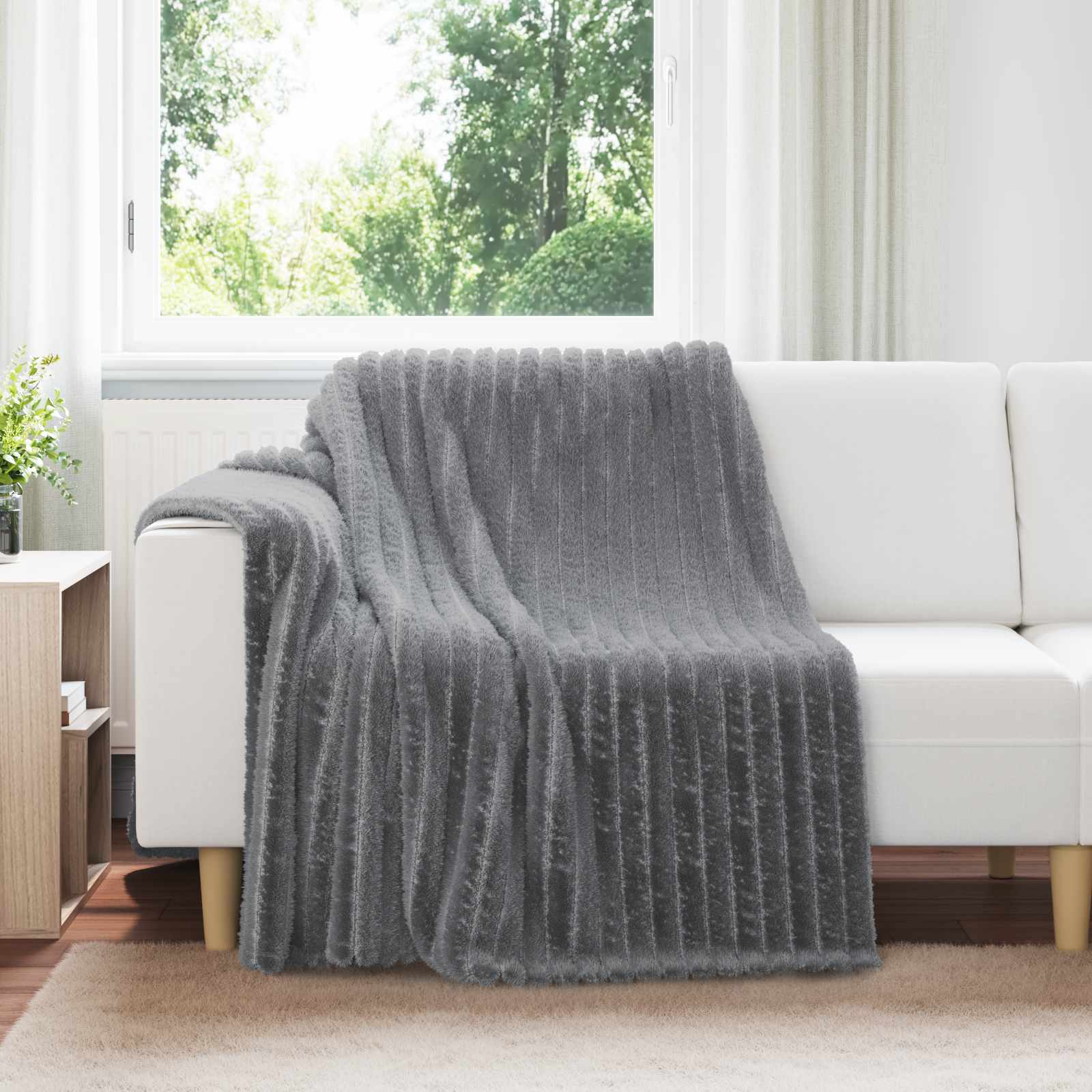 Coperta Grigio scuro 200 x 150 cm Panno