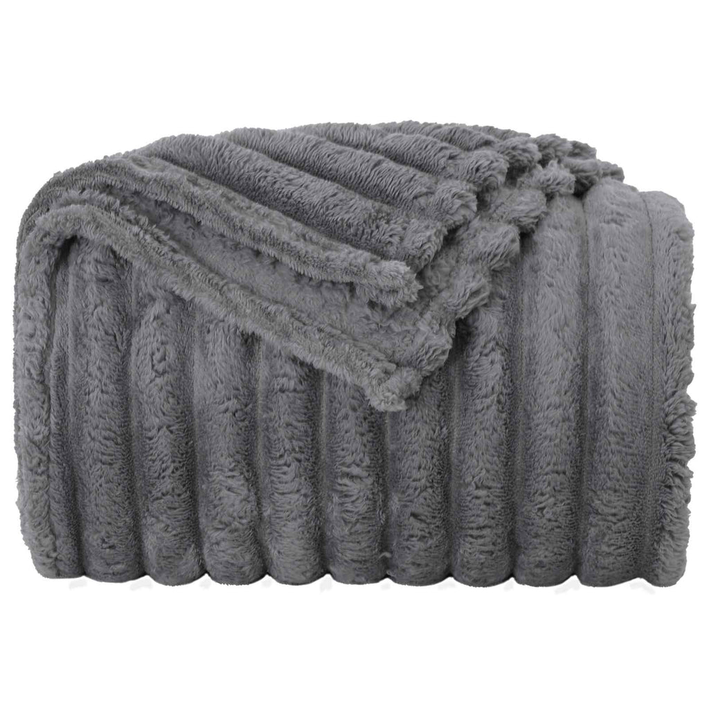 Coperta Grigio scuro 270 x 240 cm Panno