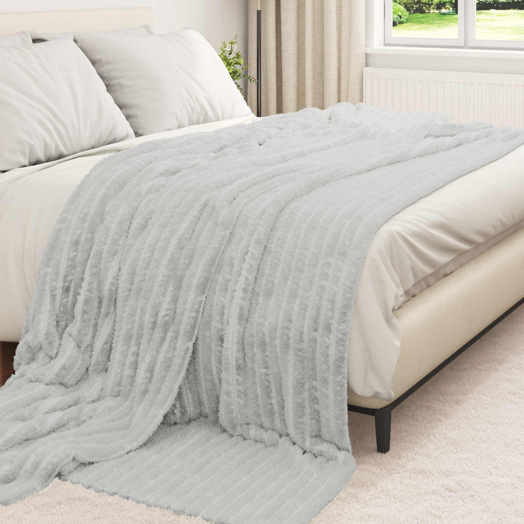 Coperta Grigio 240 x 220 cm Panno
