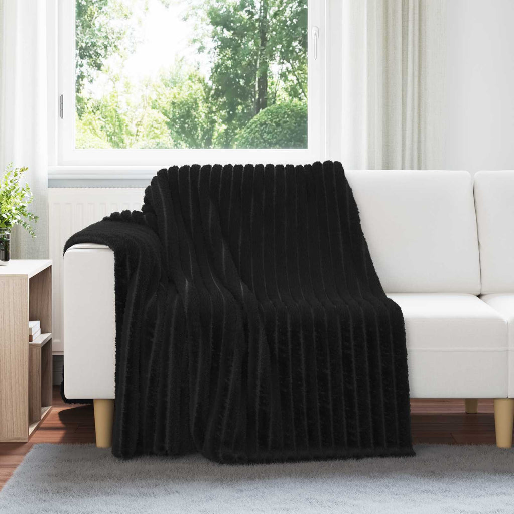 Coperta Nero 200 x 150 cm Panno
