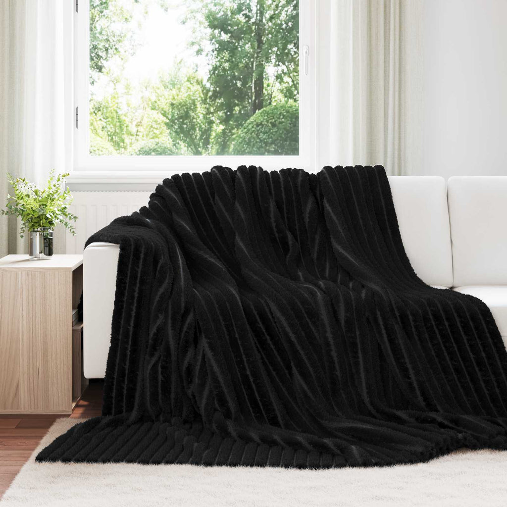 Coperta Nero 240 x 220 cm Panno
