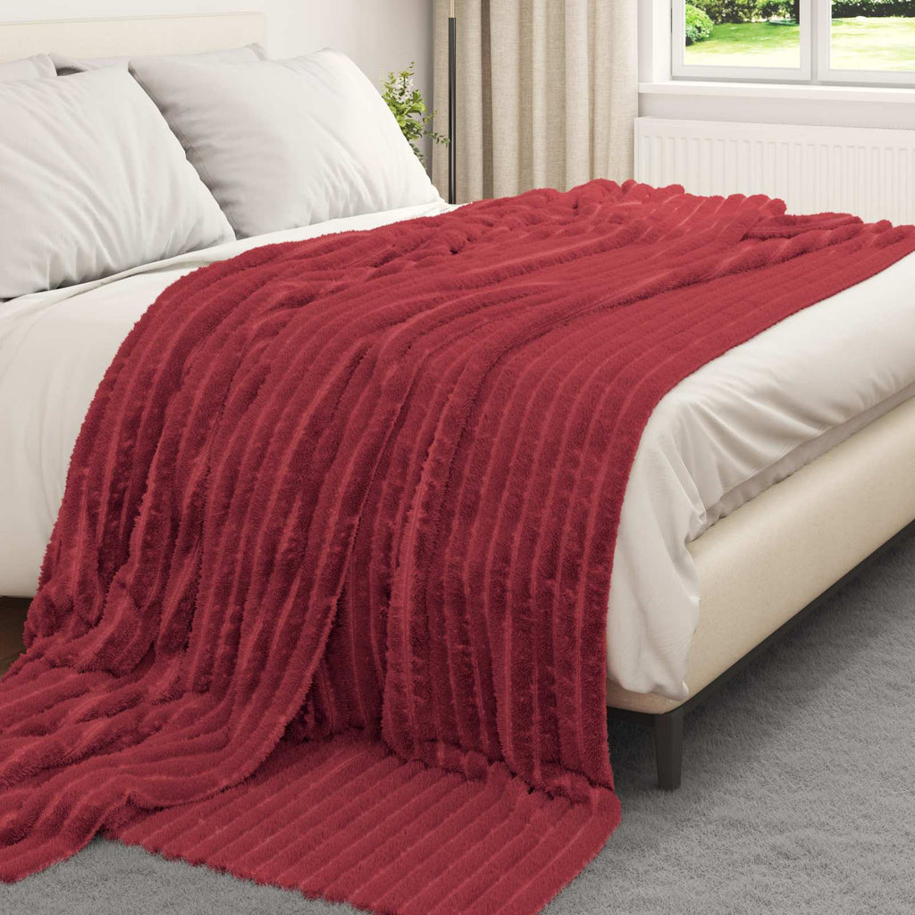 Coperta Rosso Bordeaux 240 x 220 cm Panno