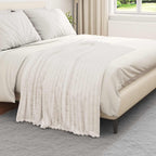 Coperta Crema 150 x 130 cm Panno