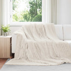 Coperta Crema 240 x 220 cm Panno