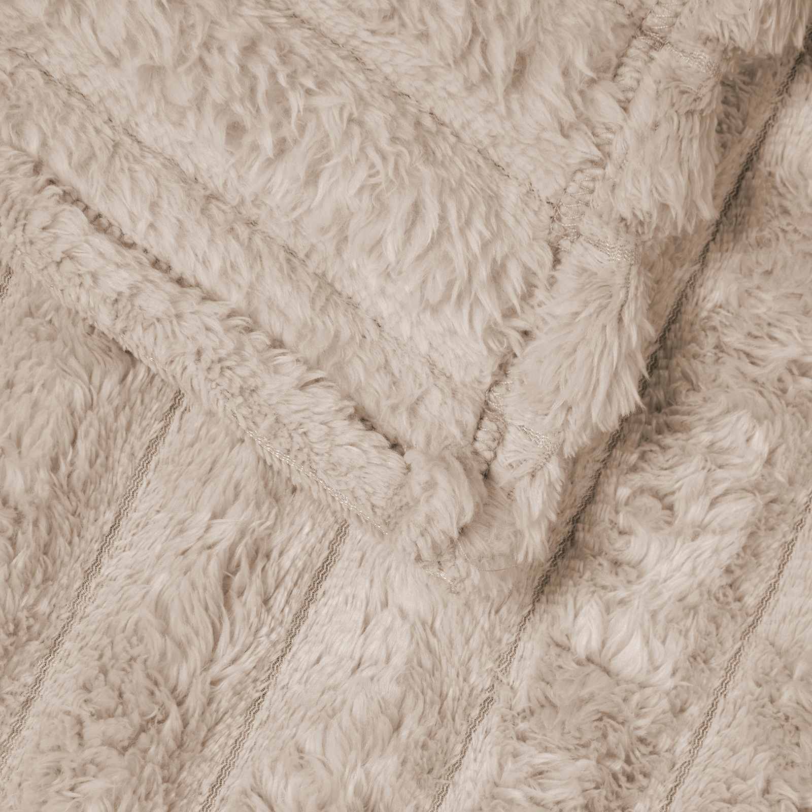 Coperte da Pile 6 pcs Beige 200 x 150 cm Panno