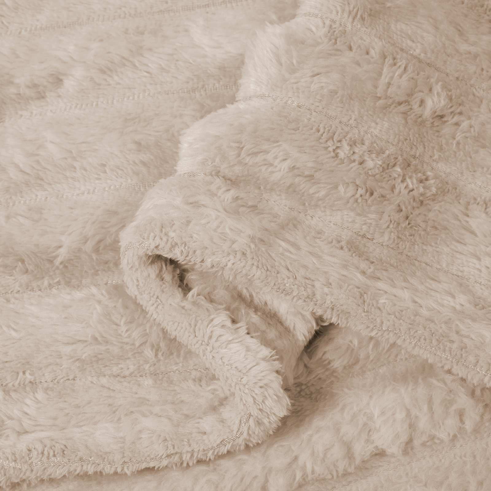 Coperte da Pile 6 pcs Beige 200 x 150 cm Panno