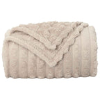 Coperte da Pile 6 pcs Beige 240 x 220 cm Panno