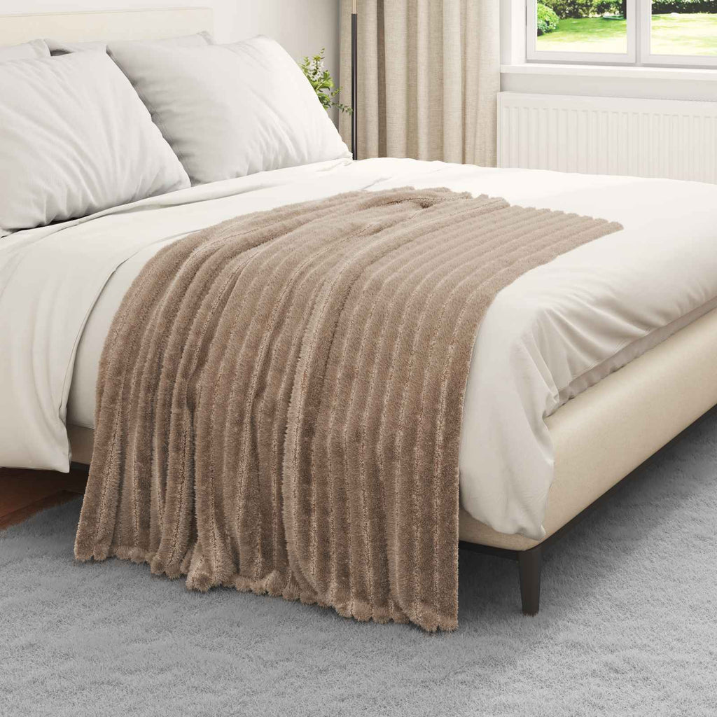 Coperte da Pile 6 pcs Cammello 150 x 130 cm Panno