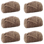 Coperte da Pile 6 pcs Cammello 150 x 130 cm Panno